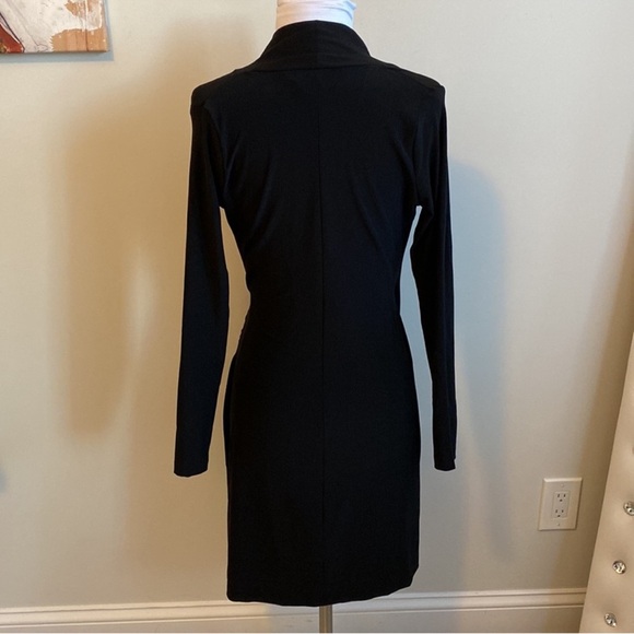 NORMA KAMALI Long Sleeve Modern Side Drape Dress in Pewter size XS - Picture 7 of 9